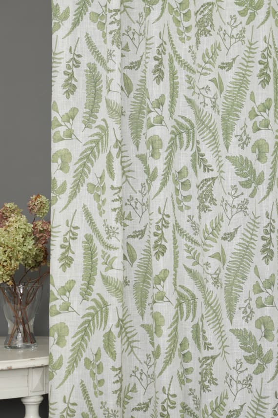 METSÄN LEHDET -verho vihreä